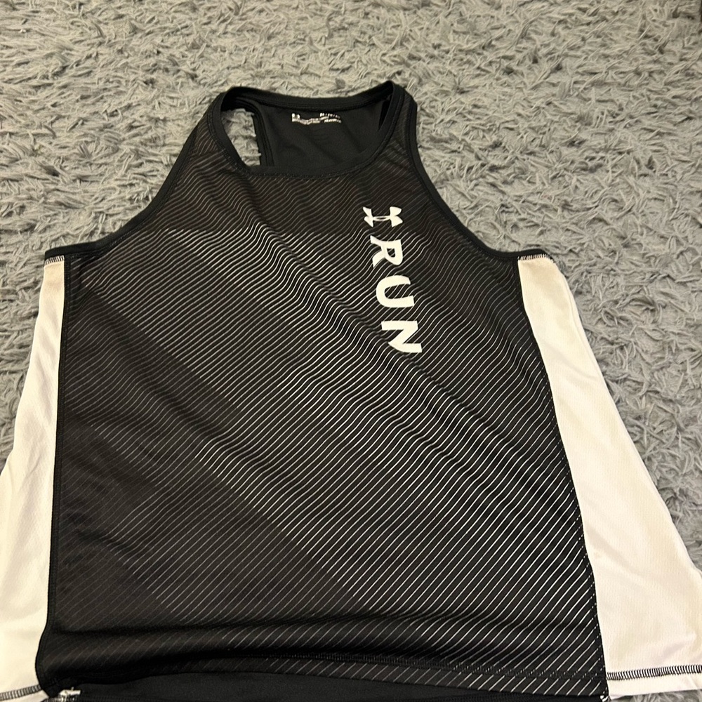 Under Armour Black and White Womens Tank Top
